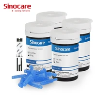 50040030020010050pcs sinocare safe accu blood glucose test strips and lancets for diabetes tester