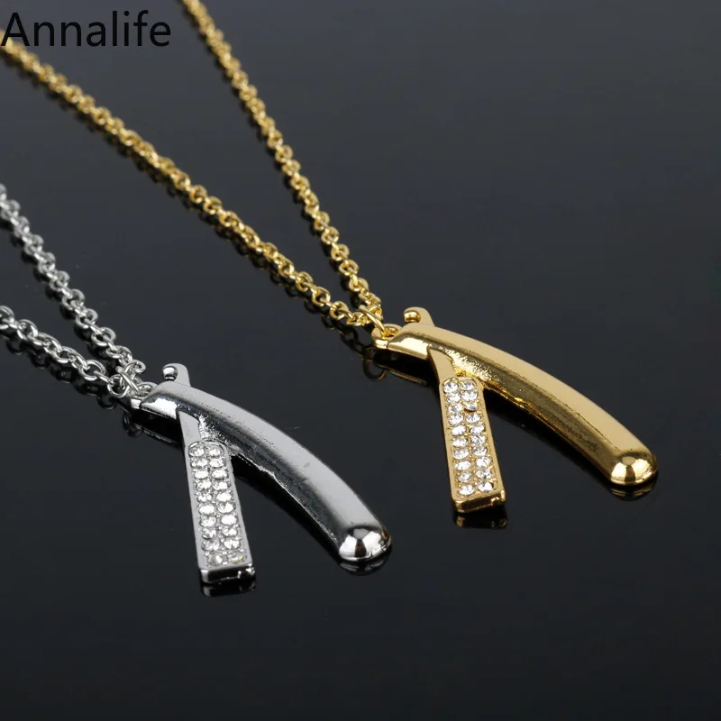 Новинка 2019 ожерелья с подвесками в виде бритвы мужские ювелирные изделия форме