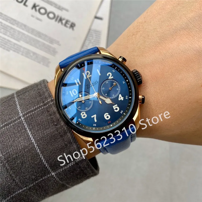 Новые роскошные мужские кварцевые часы с хронографом из нержавеющей стали