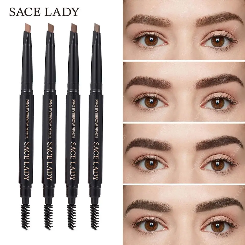 SACE LADY Карандаш для бровей водостойкий макияж 4 цвета натуральный карандаш для бровей Макияж стойкий карандаш для глаз Коричневый Черный Косметика
