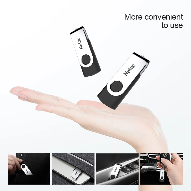 USB флеш накопитель Netac 16 ГБ 32 64 128 256 флешка карта памяти диск черный цвет|USB