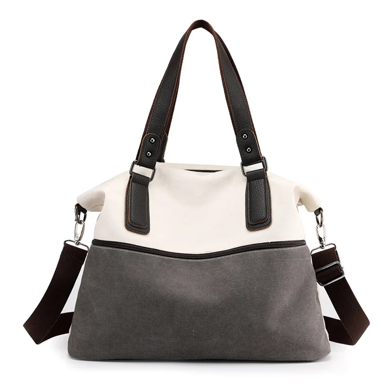 Простая новая холщовая женская сумка на одно плечо для багажа горизонтальный