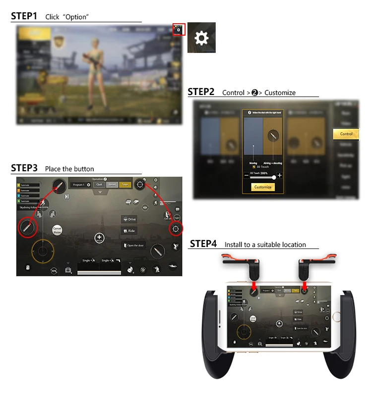 Игровой контроллер-лягушка для передачи данных, геймпад для PUBG L1R1, шутер, триггер, кнопка огня, геймпад, джойстик для iPhone, Android, мобильного телефона