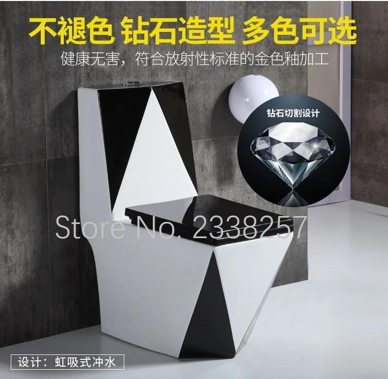 Цветной квадратный индивидуальный Алмазный туалет/керамический туалет/домашний