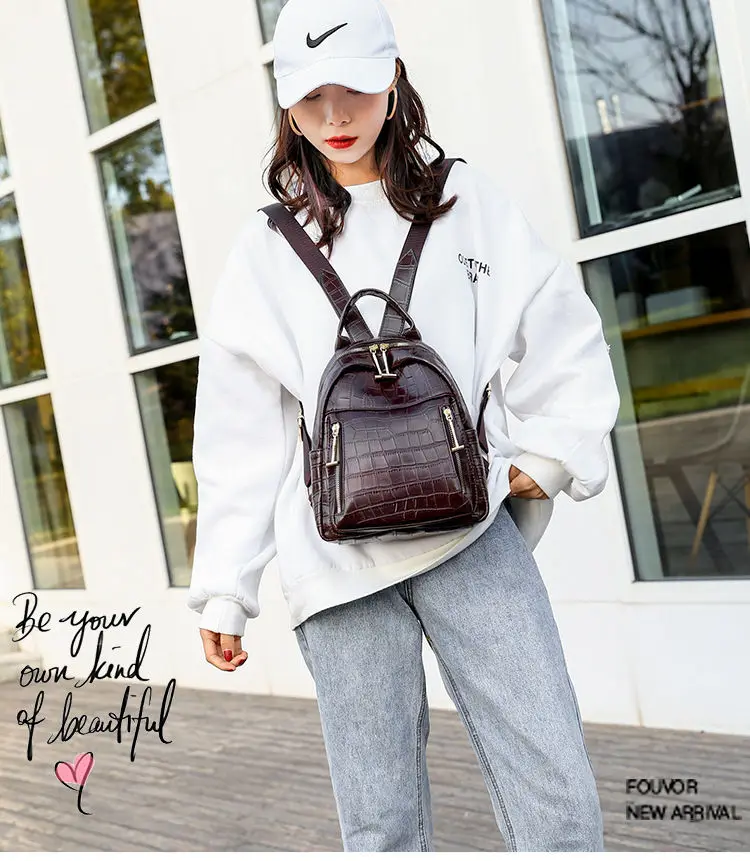

Women Backpacks PU Lady Leather Shoulder Backpacks Retro Girl Student School Bags Teenage Girl Book Bags Women Business Bags