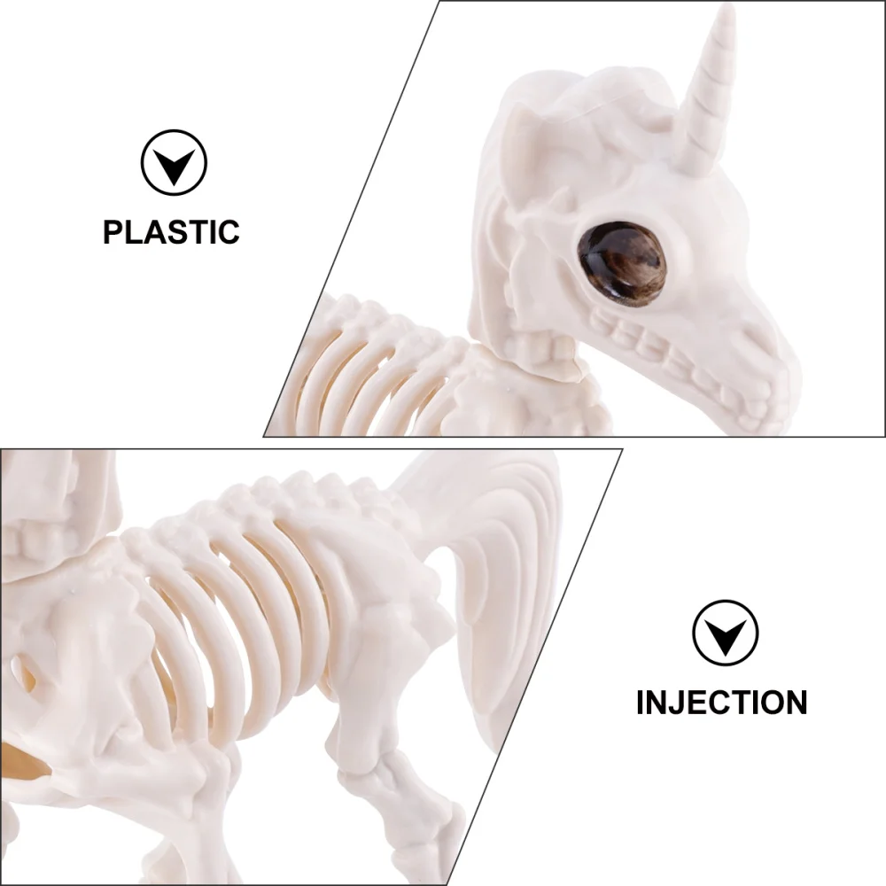 Украшение на Хэллоуин единорог скелет кость реквизит вечерние милые кости