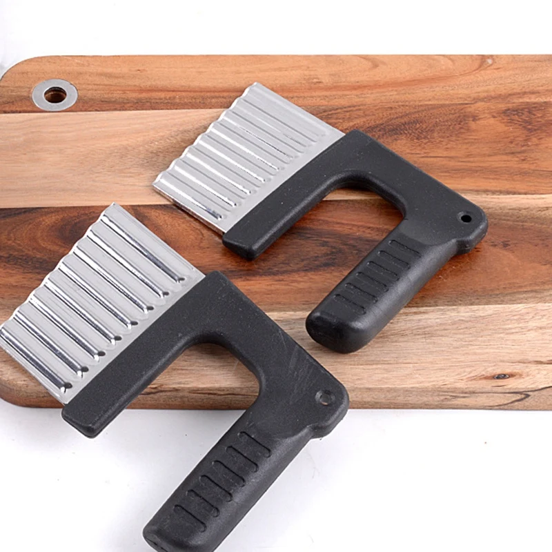 Волнистый измельчитель из нержавеющей стали картофеля фри резак слайсер