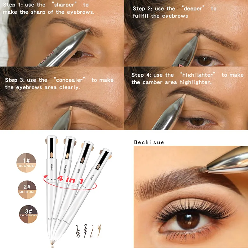 Контур для бровей 4 в 1 простой нанесении подчеркивающий микроблейдинг LDO99 |