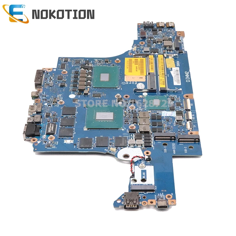 NOKOTION материнская плата для ноутбука Dell Alienware 13 R3 Материнская плата ноутбука 13,3 дюймов I7-7700HQ Процессор GTX1060 CN-0GG6GW 0GG6GW GG6GW BAP00 LA-D581P