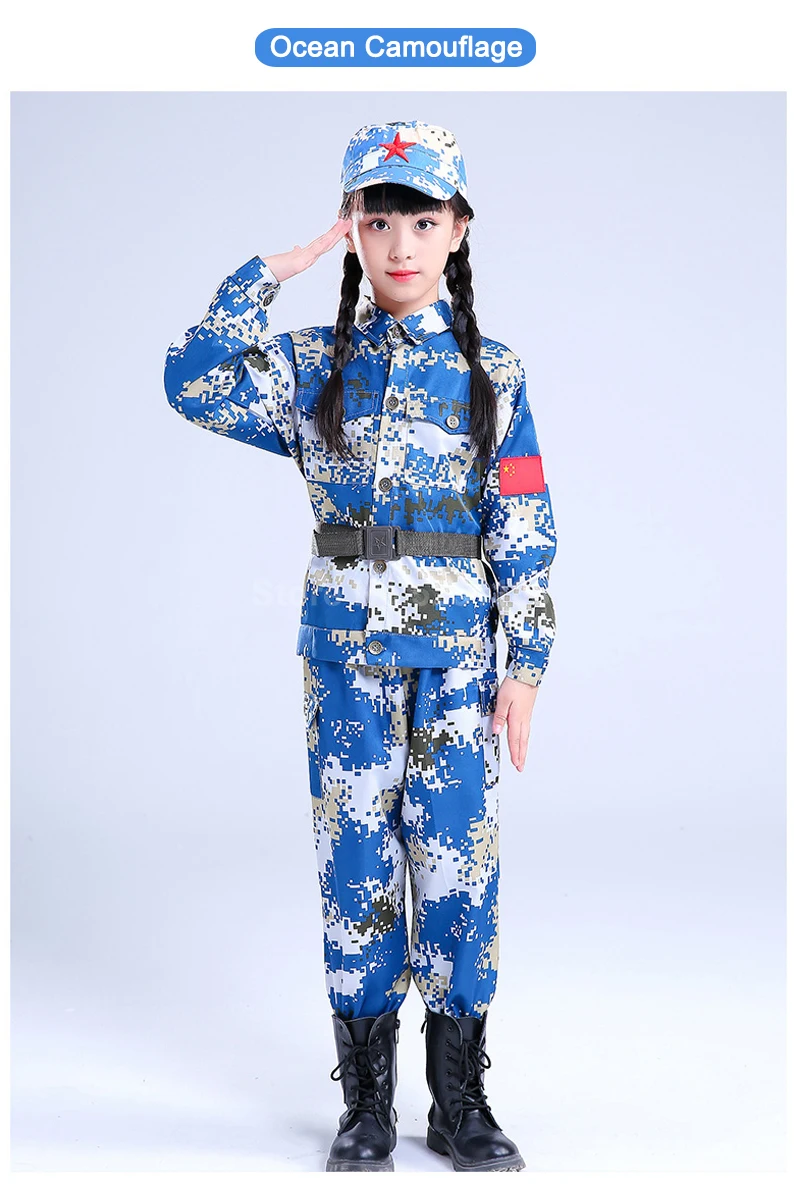 Детская куртка в стиле милитари для мальчиков, костюмы для костюмированной вечеринки, военная Маскировочная куртка для девочек, мужской Охотничий Тактический Костюм