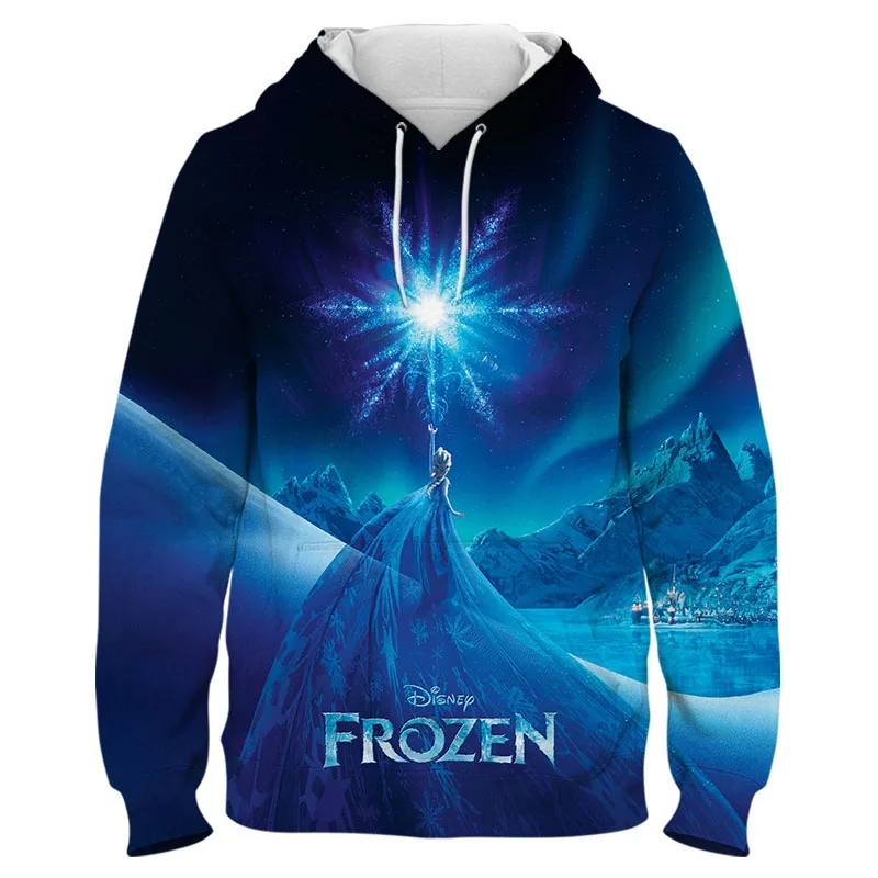 

2021 New Disney Frozen Elsa Women Clothes Boys Jackets Child Hooded sport Baby Fashion 3D Print Coat Infant Hoodies Girls
