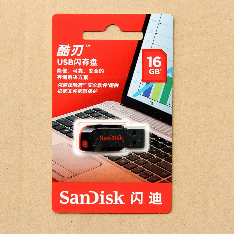 Sandisk Оригинальный мини USB флеш-накопитель 64 ГБ 128 USB2.0 высокоскоростной