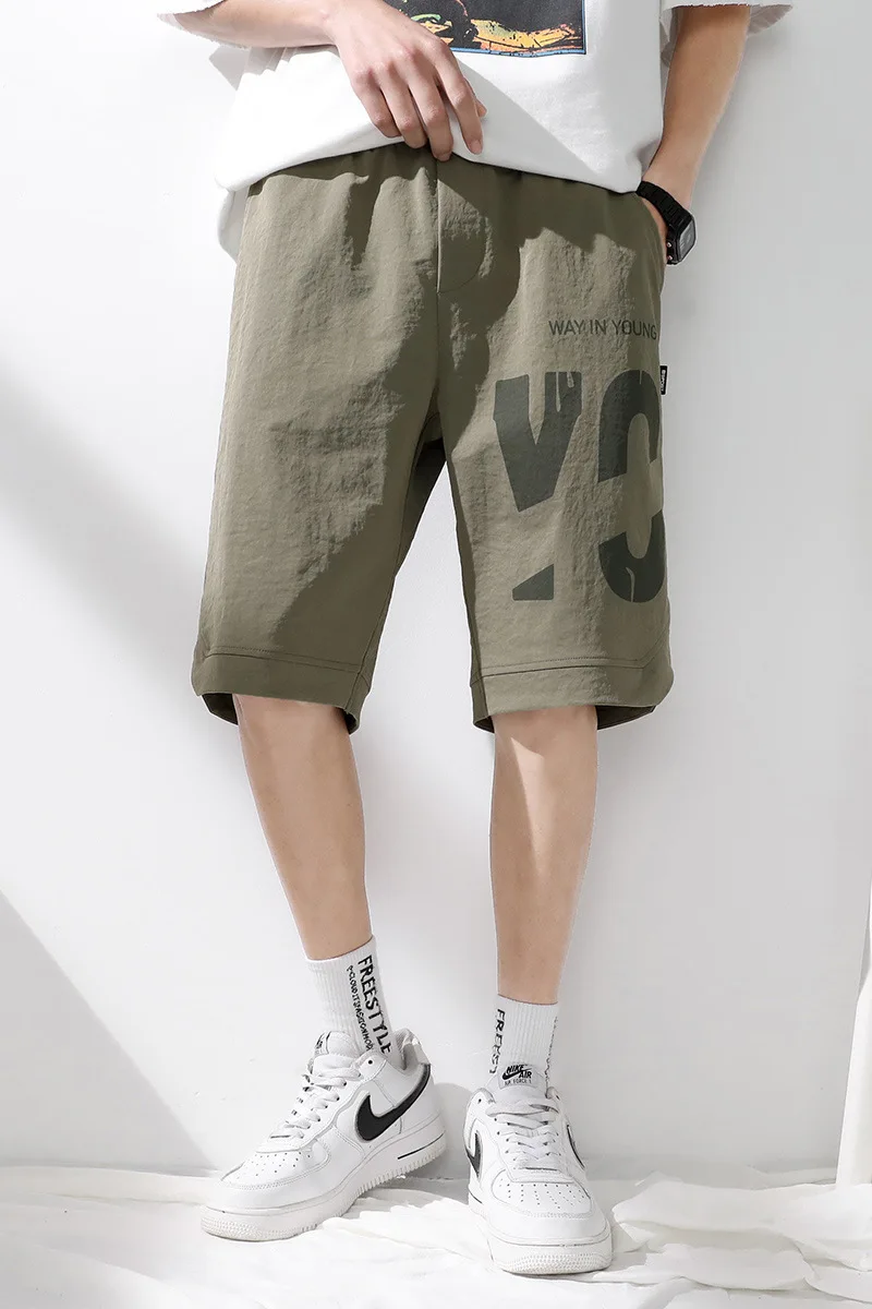 

M-4xl Shorts Men's Summer Trend Thin Capris Loose Casual Shorts 21-817
