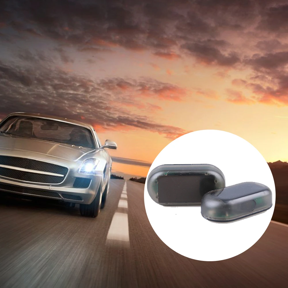 

LED Car Fake Security Light Solar Powered Simulated Dummy Alarm Wireless Warning Anti-Theft Caution Lamp Flashing Imitation