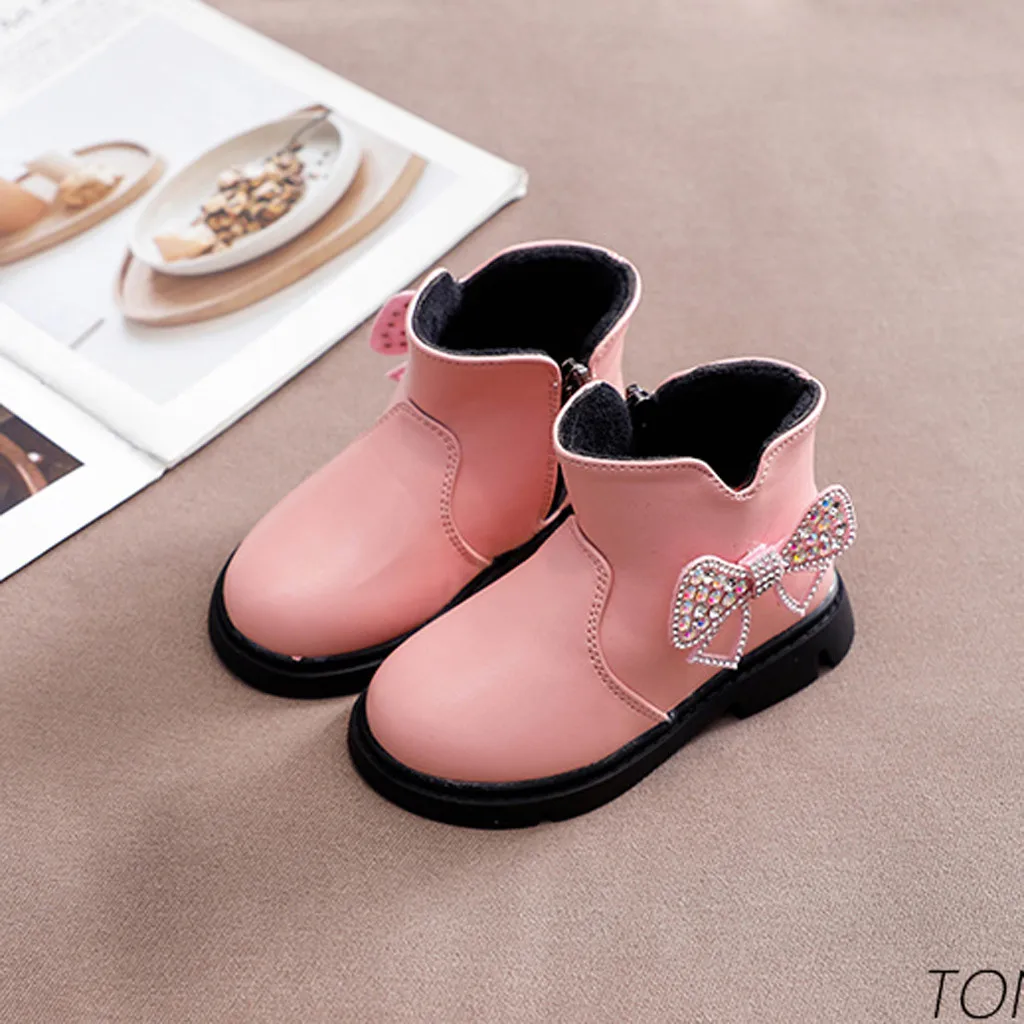Новые модные ботинки для девочек зимние детские легкие принцессы в английском