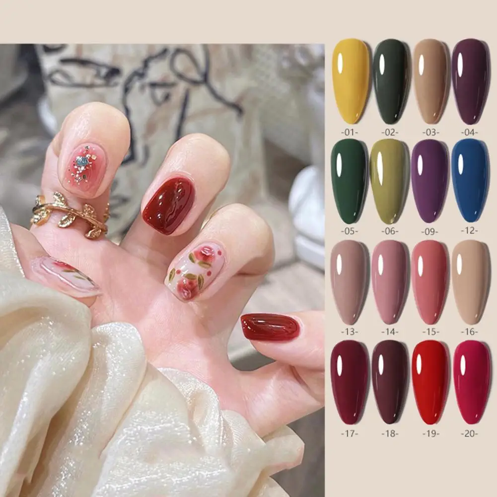 

10ml Nail Polish Show White Long Lasting No Odor Natural Fashion Bling Soak Off UV LED Gel for Female