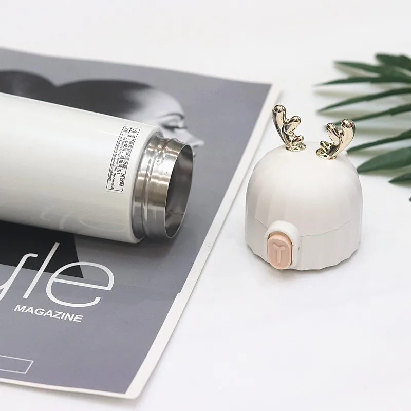 Милый рога Медведь с двойными стенками из нержавеющей стали вакуумная колба