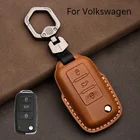 Новинка 2020, чехол из коровьей кожи для автомобильных ключей, чехол для Volkswagen VW Polo Golf Passat Tiguan Bora Jetta Lavida, защитный чехол для ключей, кожаная сумка