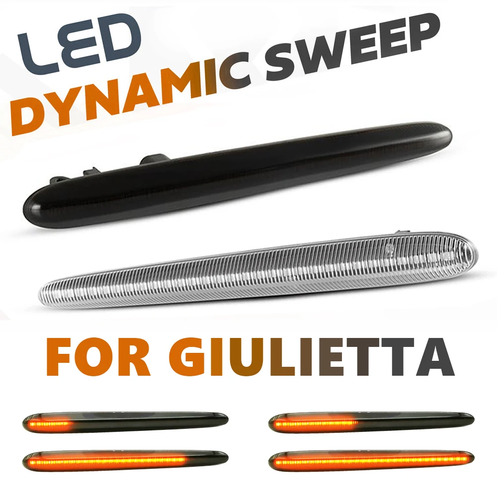 Светодиодные динамические боковые габаритные огни 2 шт. указатели поворота со