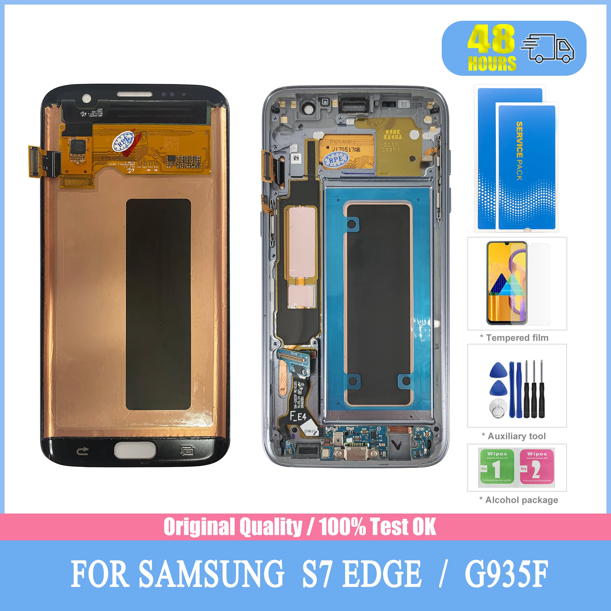 

Оригинальный ЖК-дисплей 5,5 "с живым оттенком, с рамкой для SAMSUNG Galaxy S7 edge G935 G935F, дисплей с сенсорным экраном, дигитайзер, монтаж