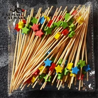 50100pcs 912cm disposable bamboo fork twisted party buffet fruit desserts pick food cocktail sandwich fork bar tool