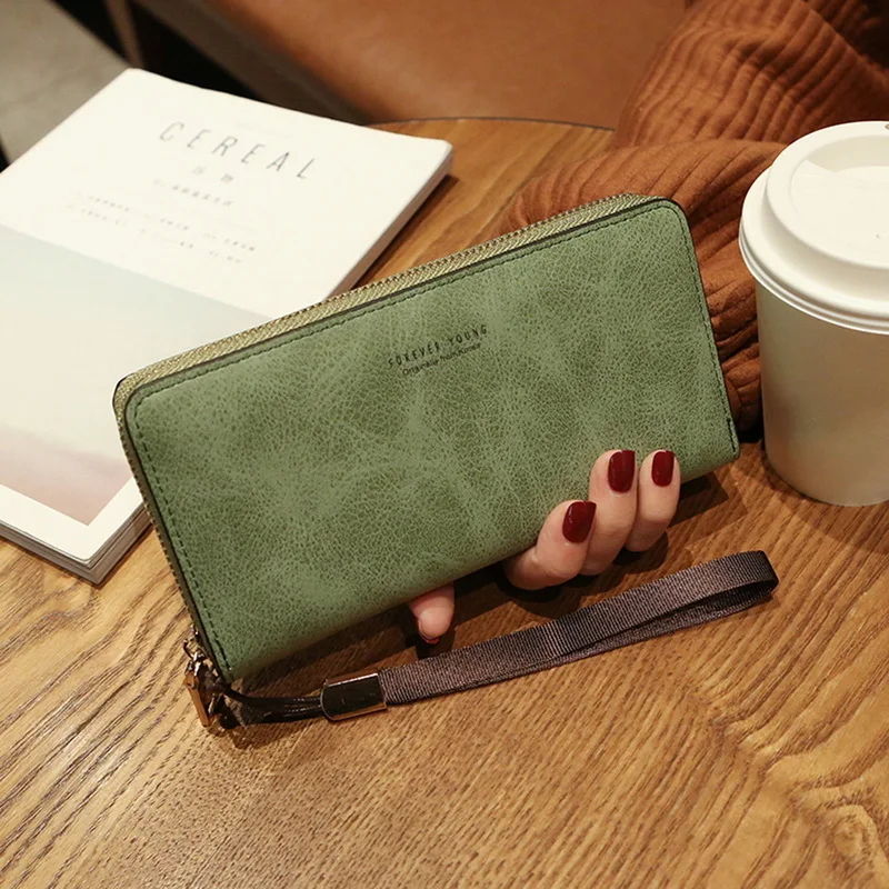 green(style2) Кошелек для монет Monederos Mujer, короткий кошелек для женщин, для мобильного телефона, сумка на три молнии, Молодежный модный стиль - Цвет: green(style2)