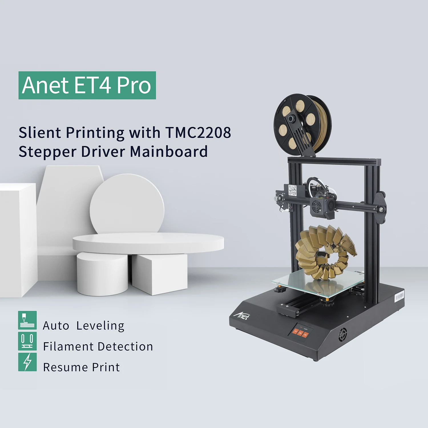 Модернизированный Высокоточный 3D принтер Anet ET4 Pro ультратихая материнская плата