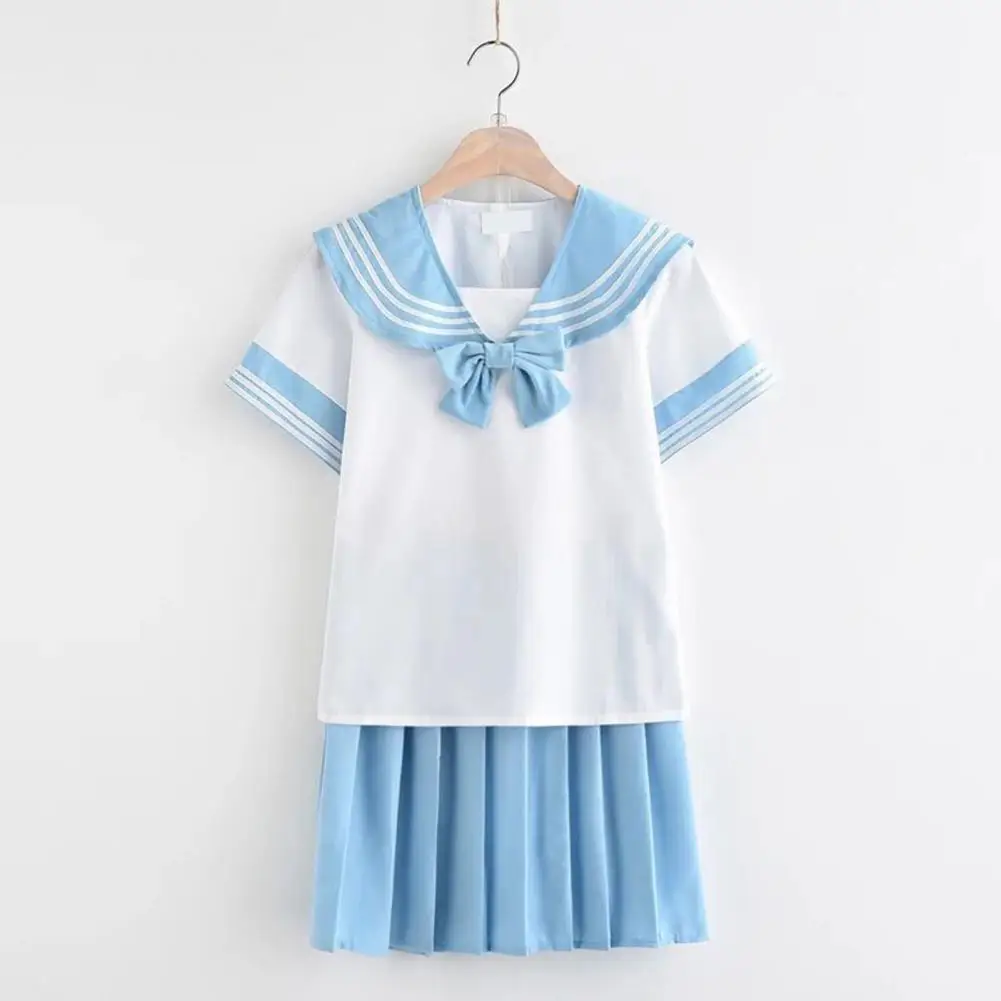 

Костюм моряка с коротким рукавом, крутая элегантная красивая блузка, юбка, комплект с бантом для школы