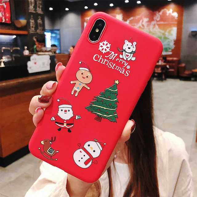 Small christmas tree Чехол для телефона с рождественским рисунком для samsung Galaxy S7 S8 S9 Plus S10 Lite S10e противоударный чехол Note 8 9 10 Pro A7 TPU силиконовый чехол - Цвет: Small christmas tree