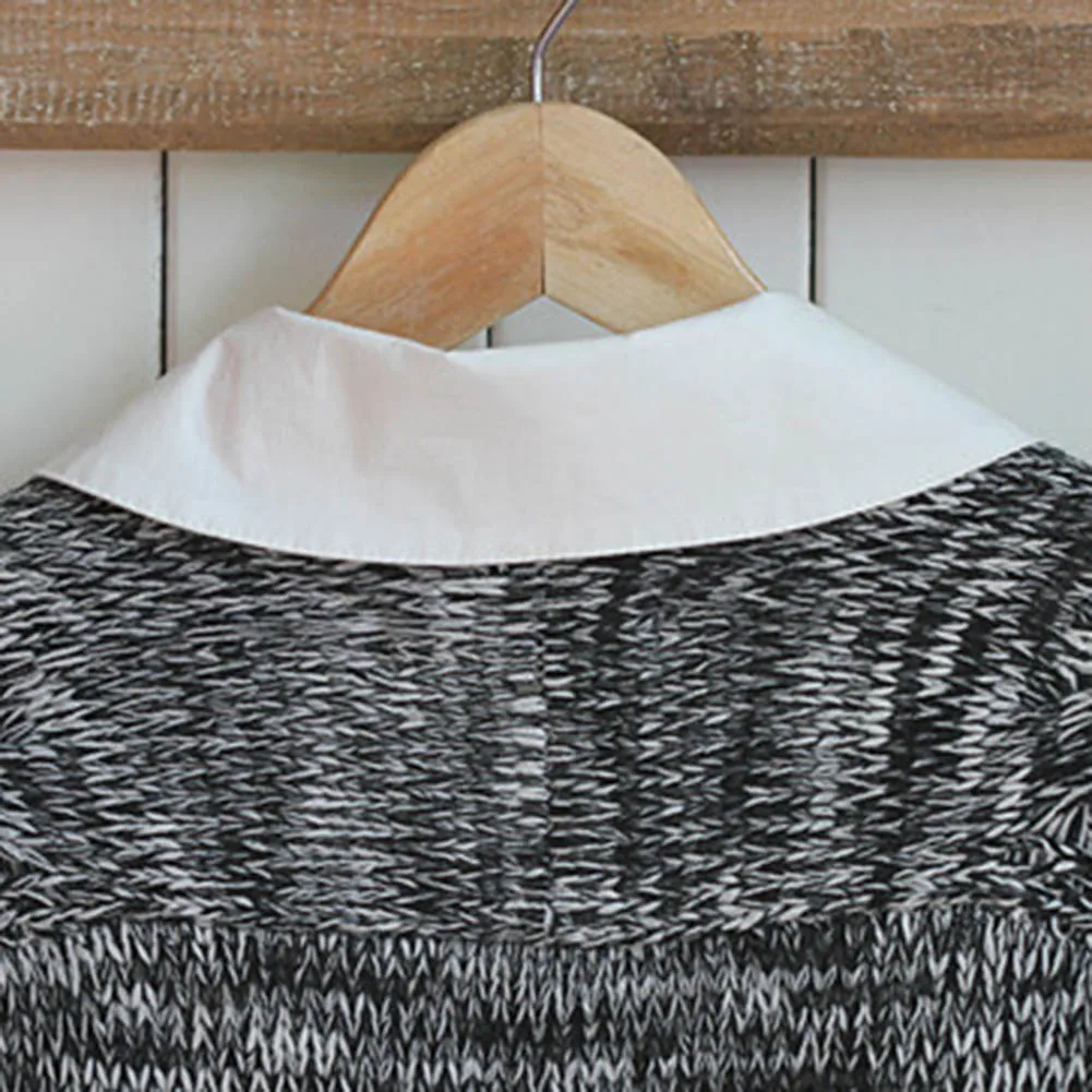 Женская рубашка ложный воротник хлопковая Съемная блузка с отворотом топ ложные