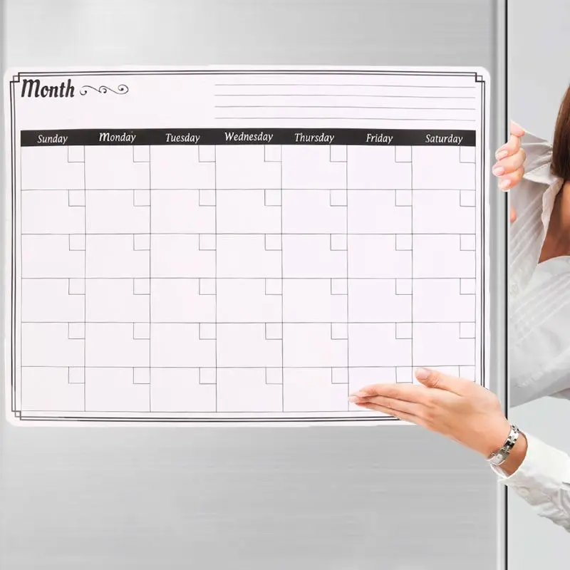 

A3 Monthly Planner Magnetic Whiteboard Fridge Magnets Message Board Remind Memo
