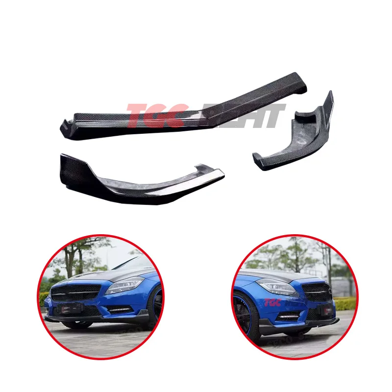 

For Benz CLS Class W218 CLS350 320 CLS63 2012-2014 Bumper Guard Car Styling Carbon Fiber Front Lip Splitter Car Styling
