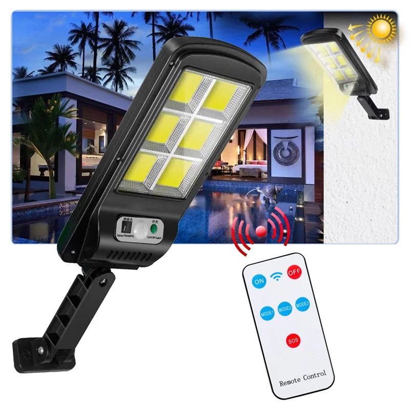 

Remote Control COB Solar Led Light Outdoor PIR Motion Sensor Solar Lights for Garden Decor Solar Street Lights Waterproof Lamp