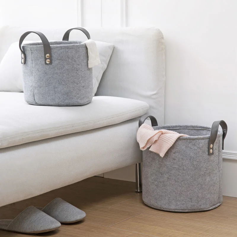 Креативная войлочная ткань корзины для хранения Бытовая многофункциональная
