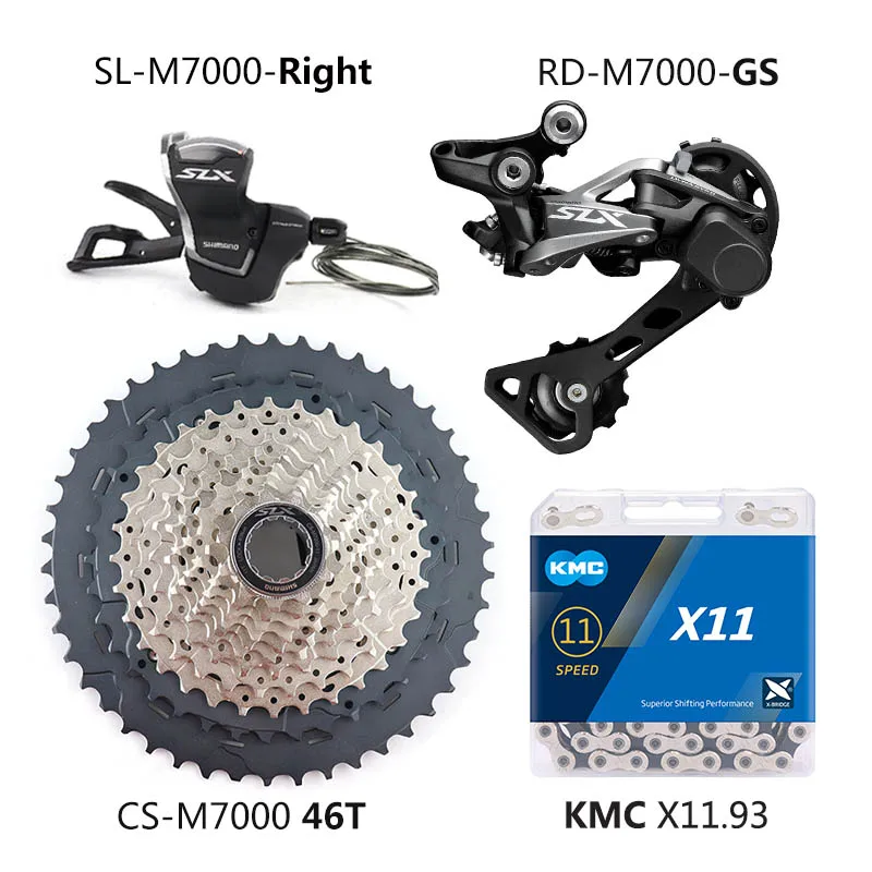 SHIMANO SLX M7000 Upgrade-Kit MTB горный велосипед M7000 набор 11 скоростей 42T 46T M7000 задний переключатель рычаг переключения передач kmc цепь