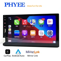 android auto carplay 2 din car radio bluetooth handsfree mirrorlink mp5 player 7 touchscreen stereo receiver head unit phyee x3