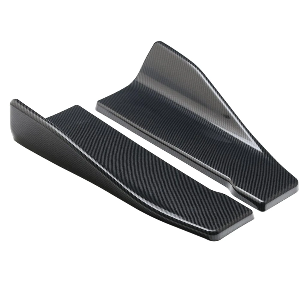Pair of Universal Side Skirts 35CM Rear Exteriors Bottom Line Extensions Splitter Lip Car Diffusers Carbon Fiber | Автомобили и