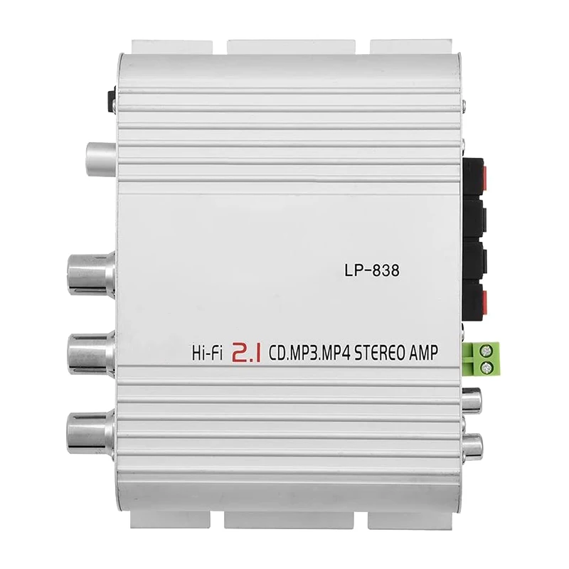 

NEW-Mini 2 Channel HiFi Stereo Bass Audio Power Amplifier 15W + 15W Digital Indoor/Outdoor Amp for Car Motorcycles