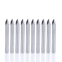 10pcs carbide steel 60 degree 18 router pyramid engraving bits cnc machinery 0 1mm