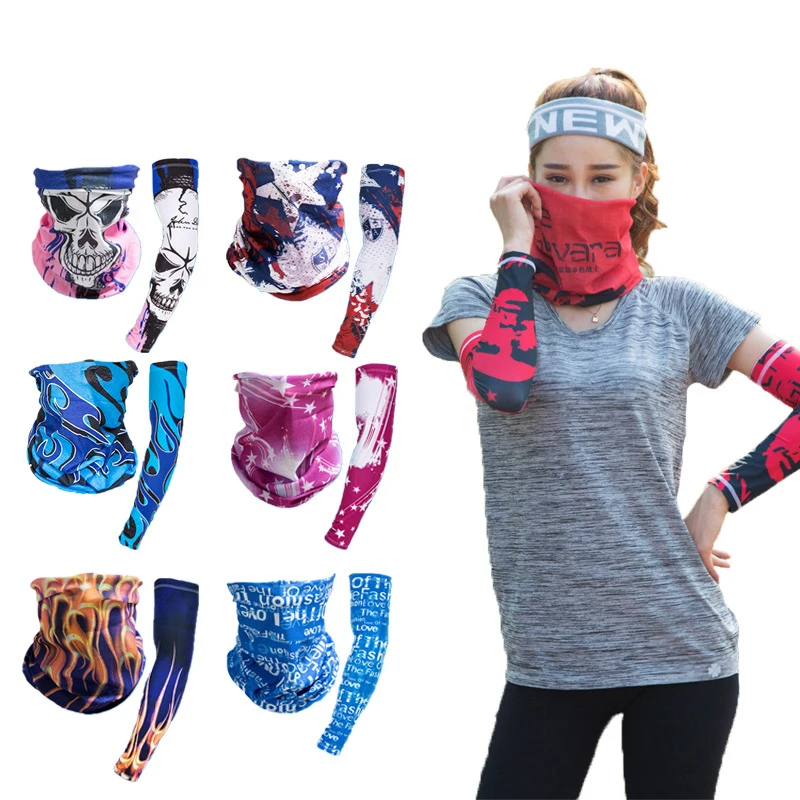 1 комплект летняя маска для рта и лица ледяной крутой рукав унисекс с буквенным