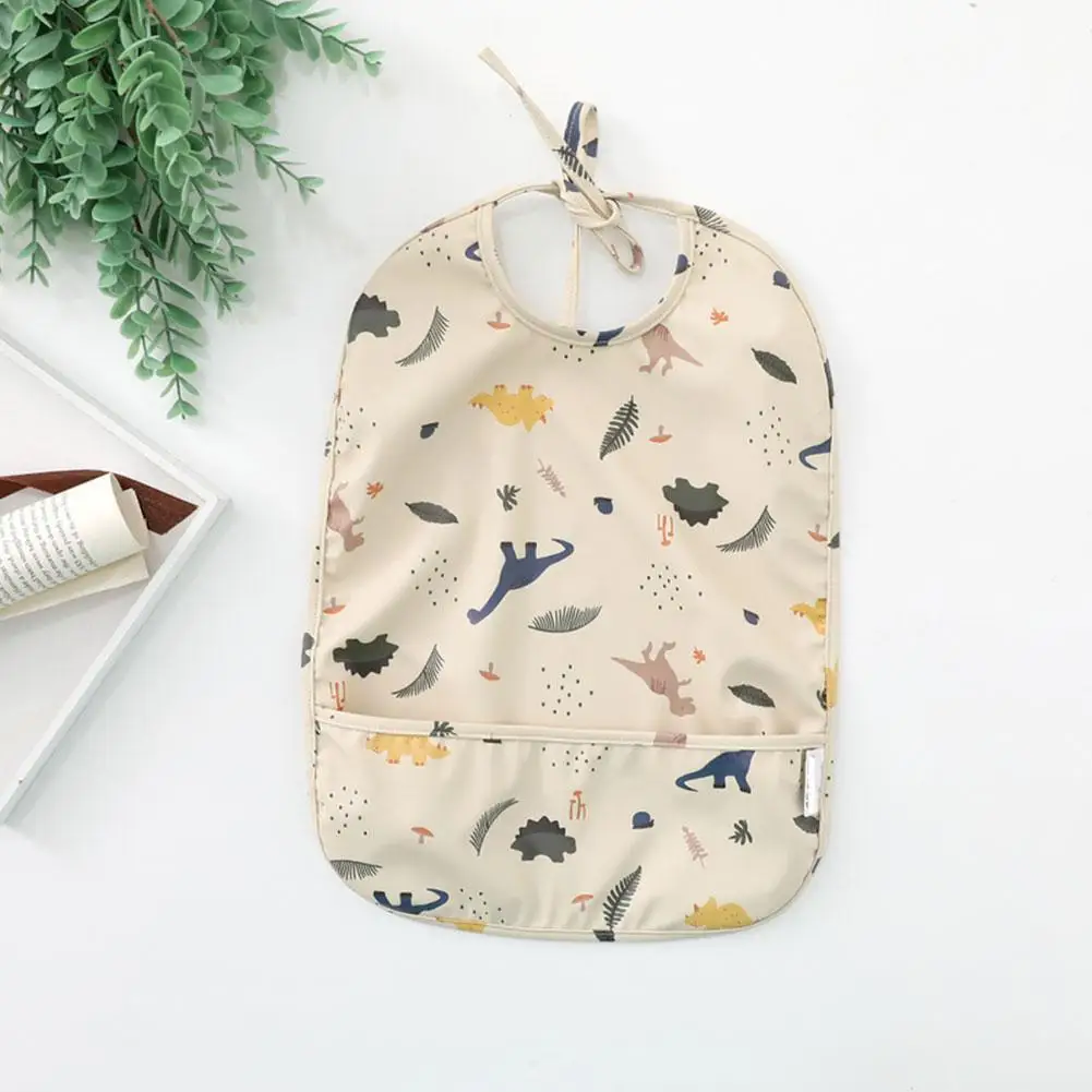 

Montessori Cute Print Bibs Sleeveless Bib with Pocket Waterproof Children Soft Cotton Stuff Accessories Bib Feeding Baby Baby