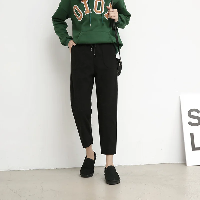 Женская одежда брюки редиски женские осенние и зимние шерстяные штаны шаровары