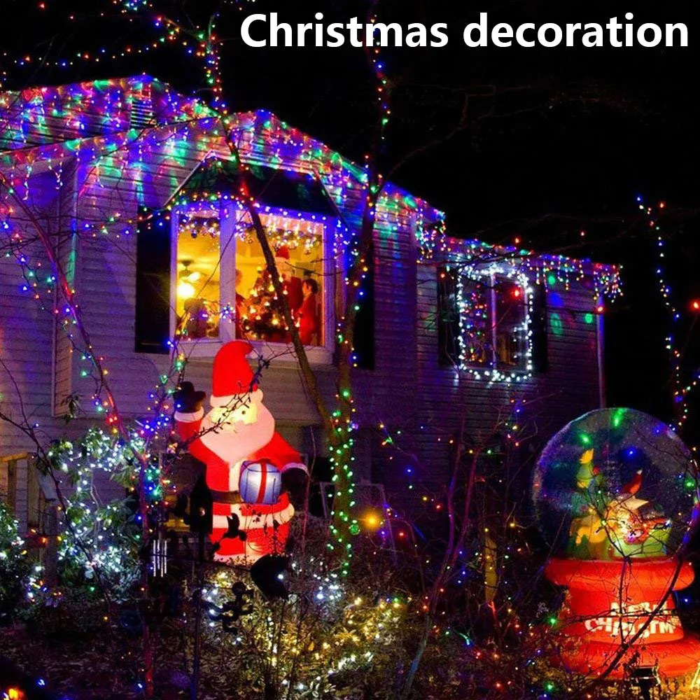 10 м Рождественский Декор занавеска 100LED струнный светильник фея электрическая