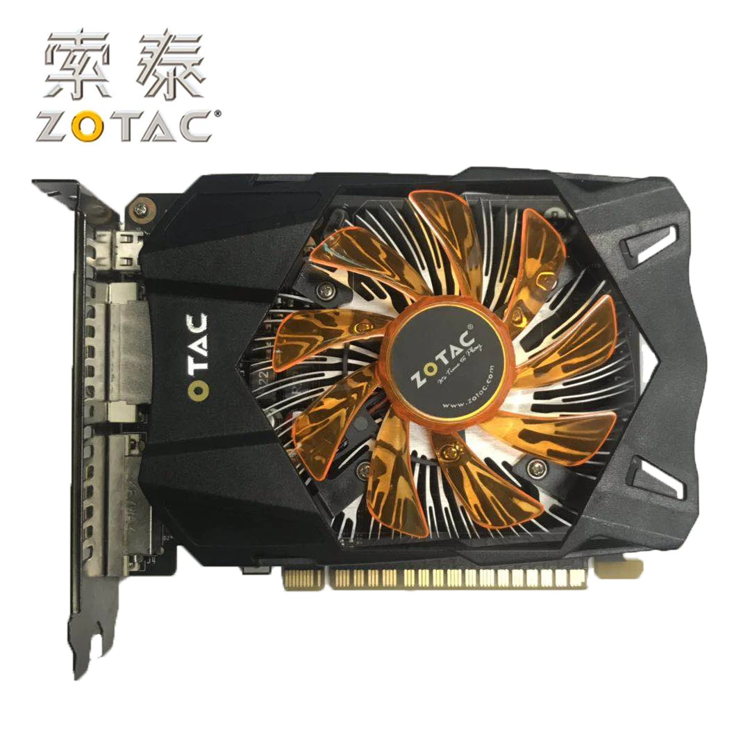 Оригинальная видеокарта ZOTAC GTX750 2GD5 128Bit GDDR5 графические карты для nVIDIA GeForce Map GTX 750 2G GM107 карты для настольного ПК