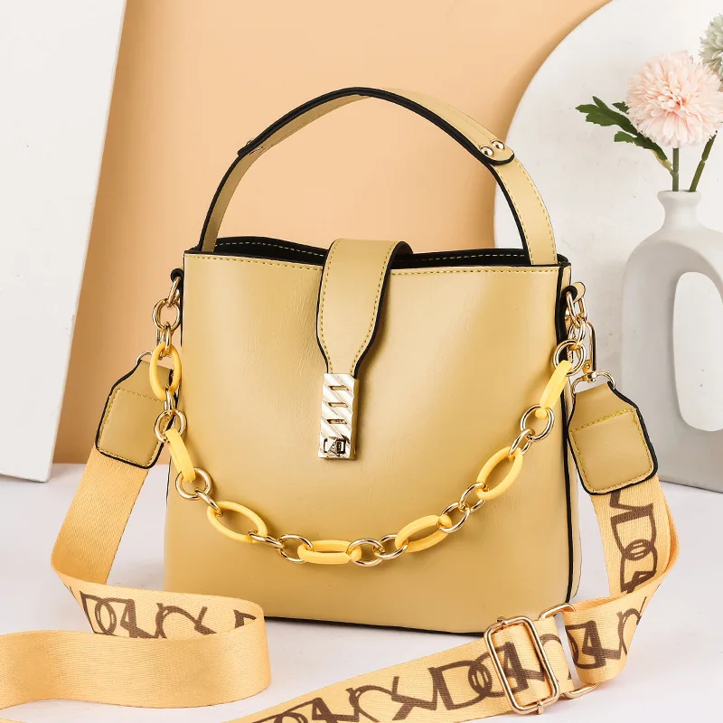 

Горячая Распродажа, женская сумка, модная женская сумка-ведро с роскошной текстурой, женская сумка-мессенджер на одно плечо