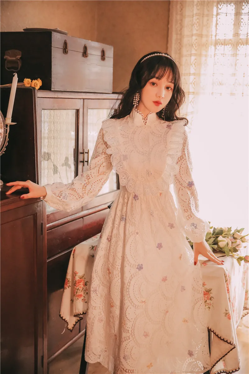 Женское винтажное платье с рюшами и вышивкой YAMDI роскошные подиумные платья