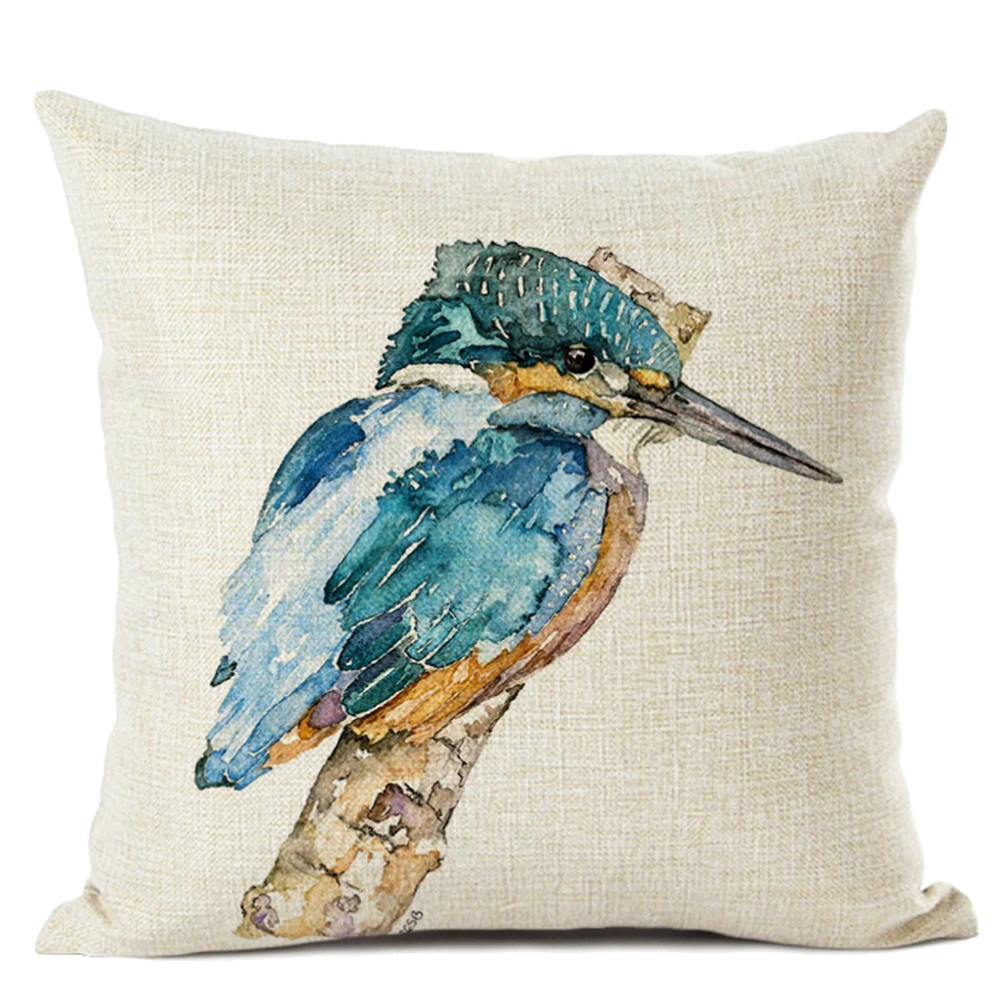 Акварель животных красочные птица домашний диван-подушка для отдыха на открытом