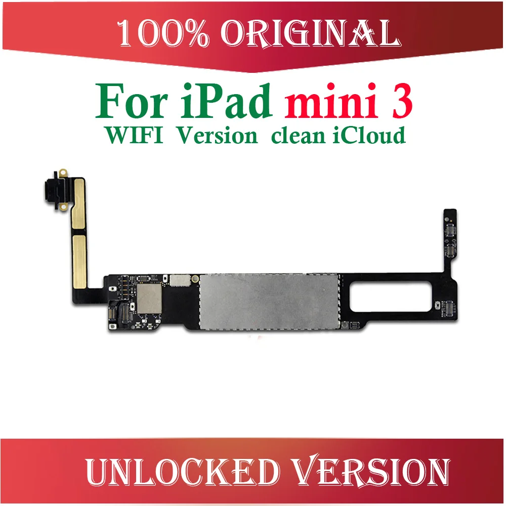 16 Гб/64 Гб/128 ГБ для Ipad mini 3 материнская плата Wifi разблокированная материнская плата для Ipad mini 3 материнская плата с/без Touch ID