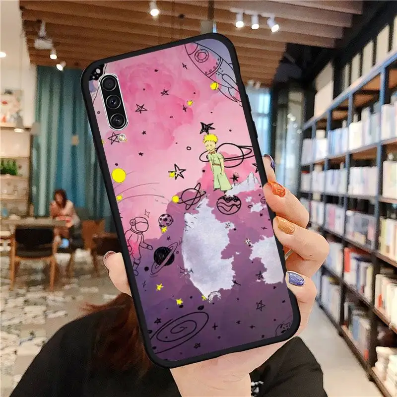 

The Little Prince pink starry sky Phone Case For Samsung galaxy A S note 10 7 8 9 20 30 31 40 50 51 70 71 21 s ultra plus