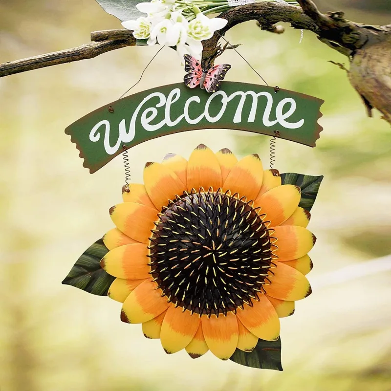 

Hot Household items New House Home Supplies Metal Sunflower Welcome furnishing products, suitable for a variety of scenarios